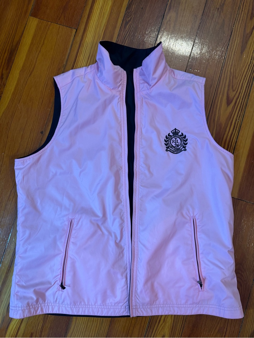 Ralph Lauren Light Pink Crest Zip Vest